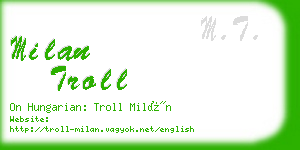 milan troll business card